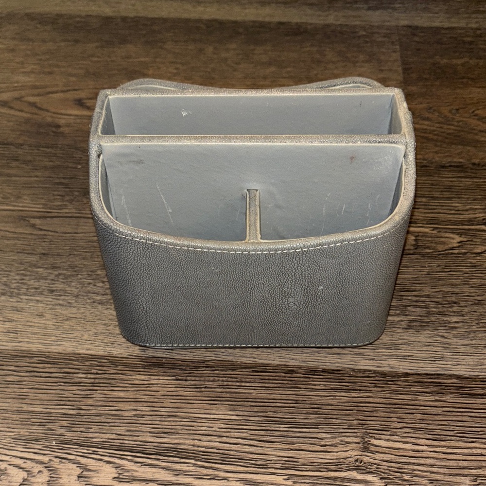Gray faux Leather Organizer